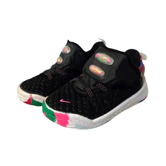 Nike LeBron James 6C Gang Black Pink Blast Basketball Shoes - Picture 1 of 9